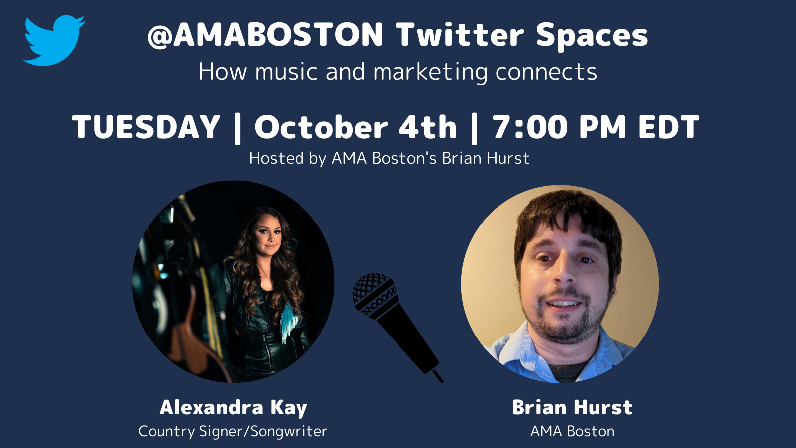 Twitter Space announcement with Country Star Alexandra Kay Oct. 4th I 7 PM EST